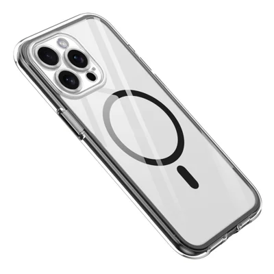 Y1 Series For iPhone 14 Pro Max Clear Case Compatible with MagSafe PC+TPU Phone Cover - Black