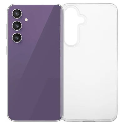 For Samsung Galaxy S24 FE Clear Case Large Lens Cutout Ultra Thin TPU Back Phone Cover