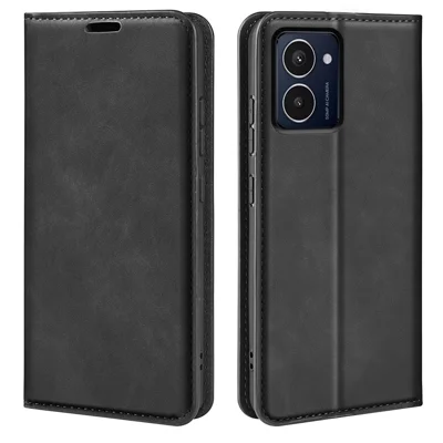 For HMD Pulse / Pulse+ / Pulse Pro Wallet Case Skin-Touch PU Leather Folio Flip Phone Cover - Black