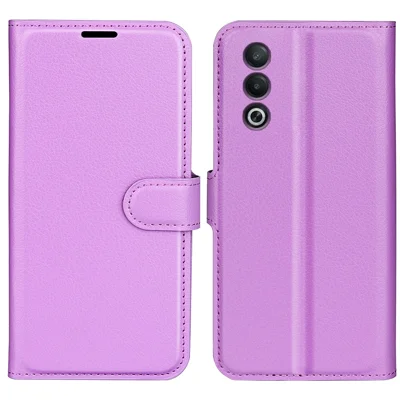 For Oppo A3 Pro (Global) 5G / A3 Pro (India) 5G / K12x 5G (India) / A80 5G Case Litchi Texture Anti-Scratch Leather Wallet Phone Cover - Purple