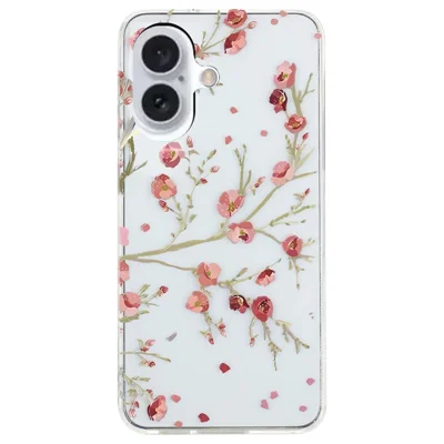 للهاتف iPhone 16 Plus غطاء خلفي ناعم من مادة TPU مع طباعة تصميم - زهرة