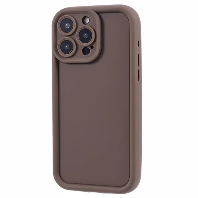 Voor iPhone 13 Pro Max Hoesje Stootvast TPU Telefoon Achterklep - Bruin