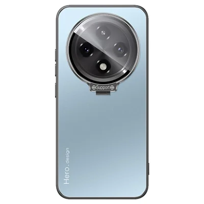 For Oppo A3 5G Case with Lens Kickstand Shockproof PC+TPU Phone Cover - Blue