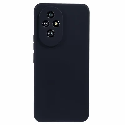 For Honor 200 Pro 5G Case Fiber Lining TPU Phone Case Smooth Touch - Black