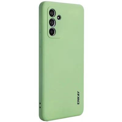 ENKAY HAT PRINCE For Samsung Galaxy A55 5G Case Silicone Phone Shell Straight Edge - Light Green