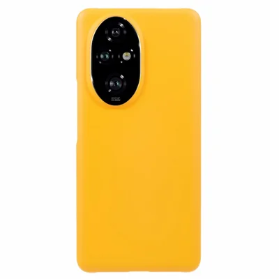 For Honor 200 Pro 5G Case Skin-Touch Matte PC Phone Shell Incomplete Covering - Yellow