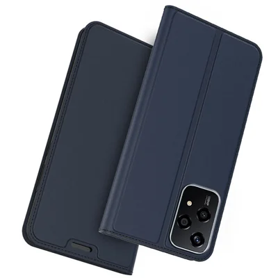 For Honor 200 Lite Case Card Slot Magnetic Closure Leather Phone Cover - Blue