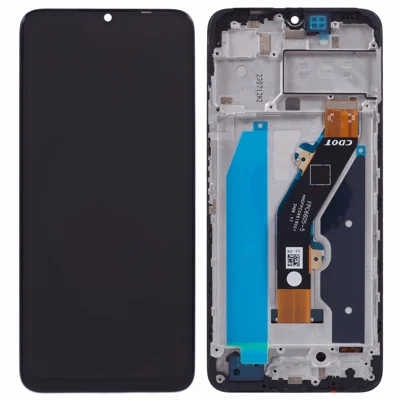For itel S23 Grade C LCD Screen and Digitizer Assembly + Frame Replacement Part (Without Logo)