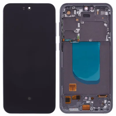 For Samsung Galaxy S23 FE S711 Grade C OLED Screen and Digitizer Assembly + Frame Replacement Part (Without Logo) - Grey