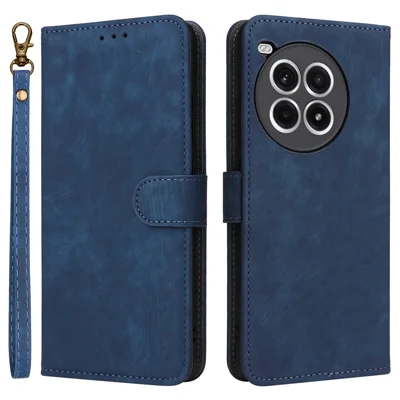 For OnePlus Ace 3 Pro 5G Case RFID Blocking Wallet Stand Leather Phone Cover - Blue