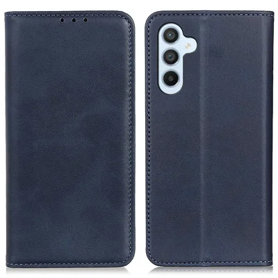 For Samsung Galaxy M35 5G Case Split Leather Flip Wallet Phone Cover - Blue