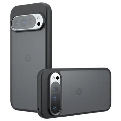 For Google Pixel 9 Pro  /  Pixel 9 Case Skin-Touch TPU + PC Matte Phone Back Cover, Transparent Black