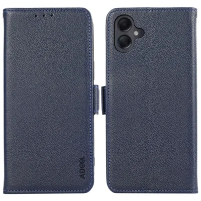 ABEEL For Samsung Galaxy A06 4G Case Litchi Texture Leather RFID Blocking Phone Cover - Blue