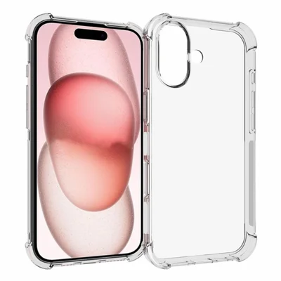 Bulk Purchasing For iPhone 16 Plus Clear Phone Case Non-Slip Shockproof TPU Back Cover