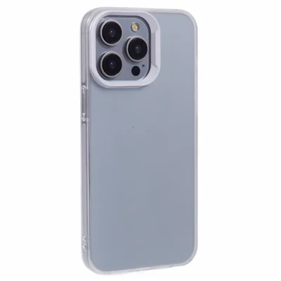DME Series For iPhone 13 Pro Max Case Matte TPU Shockproof Phone Cover - Translucent White