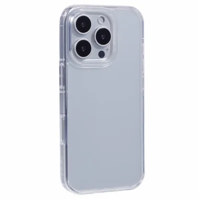 X-LEVEL For iPhone 16 Pro Case Acrylic+Silicone Anti-Scratch Clear Back Phone Cover - Transparent