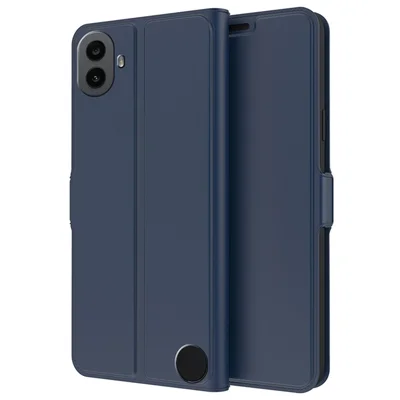 For Nothing CMF Phone 1 Case Shockproof TPU Inner Shell Leather Phone Cover Card Slot - Blue