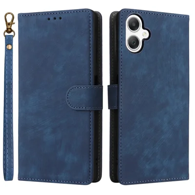 For Samsung Galaxy A06 4G / A06 5G Wallet Case RFID Blocking PU Leather Cover Stand View - Blue