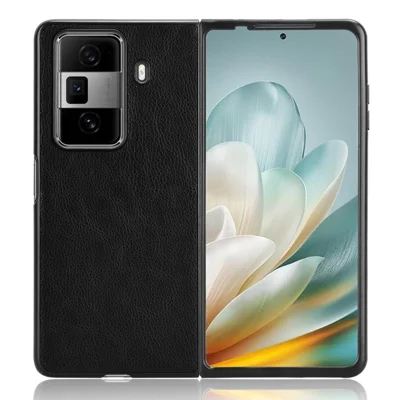 For Honor Magic Vs3 5G Case Litchi Texture PU Leather + PC Phone Cover - Black