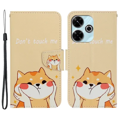 For Xiaomi Redmi 13 4G / 13 5G Case Pattern Printing Protective Leather Folio Phone Cover - Shiba Inu