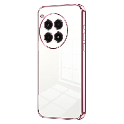 For OnePlus Ace 3 Pro 5G Case Electroplating Frame Soft TPU Phone Cover - Pink