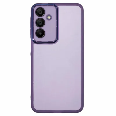 DKSM Series For Samsung Galaxy A16 5G / A16 4G Case Electroplated Camera Frame TPU Phone Cover - Transparent Purple