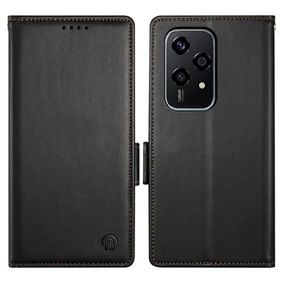 DF-010 For Honor 200 Lite Stand Case PU Leather Wallet Phone Cover - Black