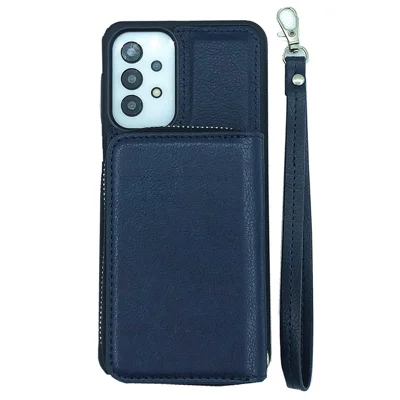 Voor Samsung Galaxy A53 5G hoesje, afneembare ritskaarthouder van PU+TPU met standaard en handtas - Saflaai