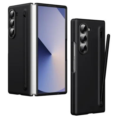 For Samsung Galaxy Z Fold5 5G Case Hard PC Phone Cover with Stylus - Black