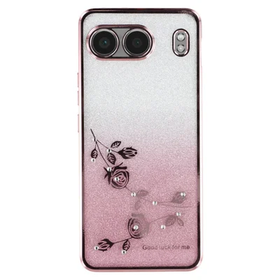 KADEM For OnePlus Nord 4 Case Flower TPU Flexible Gradient Phone Cover - Rose Gold