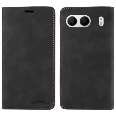 BETOPNICE 003 For OnePlus Nord 4 Wallet Case Leather Phone Cover with Stand - Black