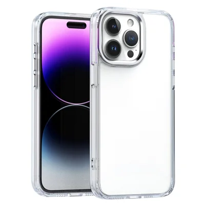 For iPhone 16 Pro Clear Case Shockproof TPU+PC Hybrid Phone Cover - Transparent