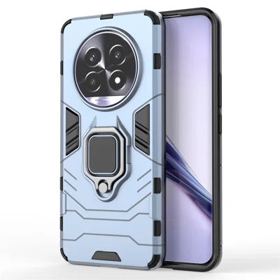 Obudowa do Realme 13 Pro 5G (Global) / 13 Pro+ 5G (Global) z PC+TPU, ochronna obudowa z pierścieniem i podstawką - Niebieski