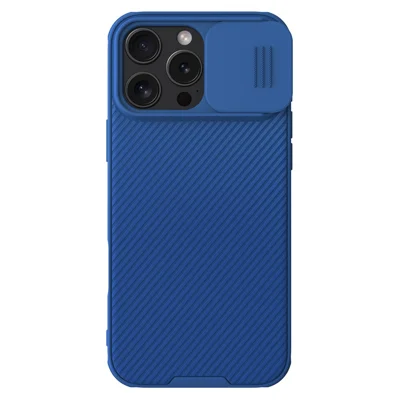 NILLKIN CamShield Pro for iPhone 16 Pro Max Case Compatible with MagSafe TPU+PC Phone Cover with Slider Camera - Blue