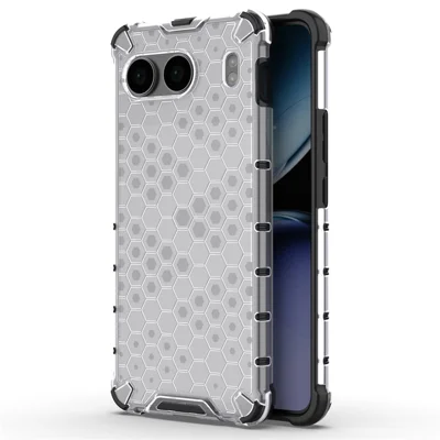 For OnePlus Nord 4 Case PC+TPU Phone Cover Honeycomb Shape - Grey