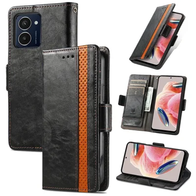 For HMD Pulse Pro Phone Cases CASENEO PU Leather Cover Stand with RFID Blocking Wallet - Black