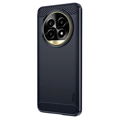Obudowa MOFI JK z serii TPU-1 na Realme 13 Pro 5G (Global) / 13 Pro+ 5G (Global), obudowa z miękkiego TPU z fakturą węglową – niebieska