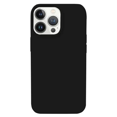KALEBOL KLB-YTGJ001 For iPhone 15 Pro Max Case Solid Color Liquid Silicone+PC Phone Cover - Black