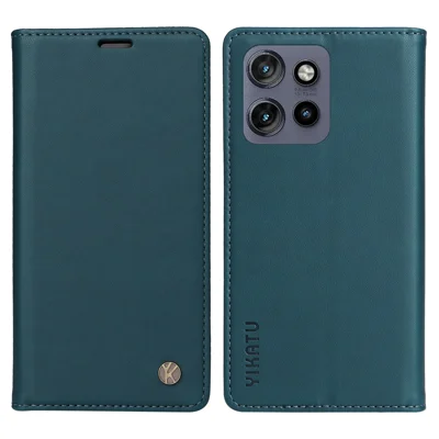 YIKATU YK-001 For Motorola Edge 60 Neo 5G / Edge 50 Neo 5G / Moto S50 5G / ThinkPhone 25 5G Case Stand Leather Phone Cover Strong Magnetic Closure - Green