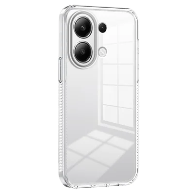 For Xiaomi Redmi Note 13 4G Clear Phone Case TPU PC Anti-Slip Drop-Proof Back Cover - Transparent