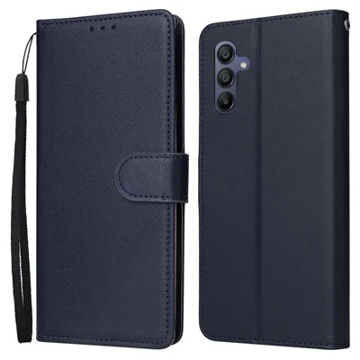 For Samsung Galaxy A16 5G / A16 4G Case Wallet Stand View PU Leather Phone Cover - Blue