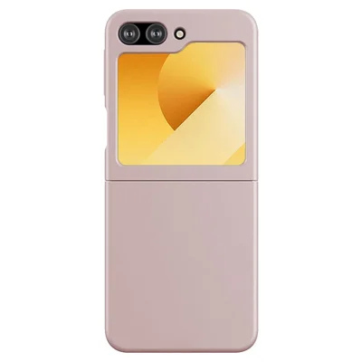 KALEBOL KLB-YTGJ002 For Samsung Galaxy Z Flip7 FE 5G / Z Flip6 5G Case Solid Color Liquid Silicone+PC Phone Cover - Pink