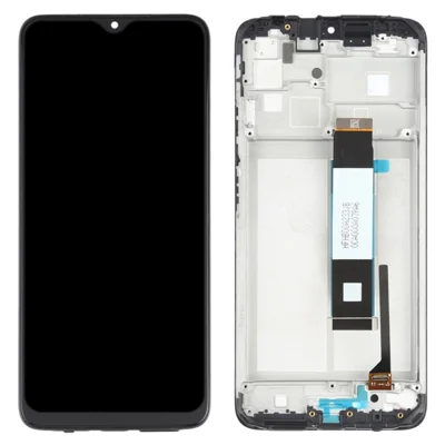 LCD Screen and Digitizer Assembly + Frame for Xiaomi Poco M3 / Redmi Note 9 4G (Qualcomm) / Redmi 9T Cell Phone Replacement Parts (Grade C, Without Logo)