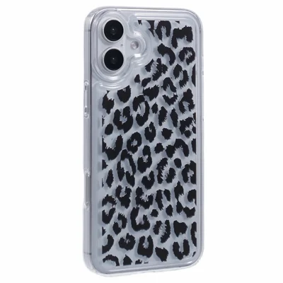 For iPhone 16 TPU Case Pattern Printing Shockproof Airbag Phone Cover - Small Leopard