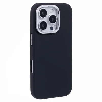 X-LEVEL For iPhone 16 Pro Max Case Compatible with MagSafe Lens Kickstand Liquid Silicone Soft Phone Cover - Black