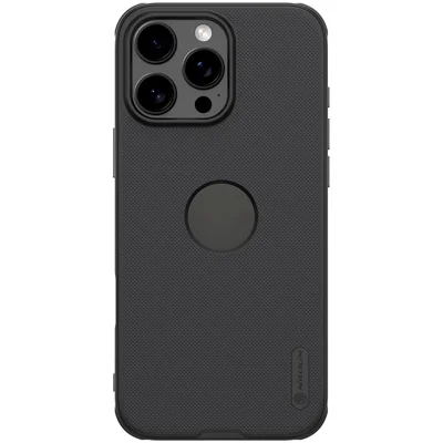 NILLKIN Super Frosted Shield Pro for iPhone 16 Pro Phone Case PC+TPU Matte Phone Cover (Logo Hole Design) - Black