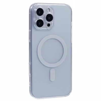 X-LEVEL For iPhone 16 Pro Max Case Compatible with MagSafe Matte Tempered Glass+TPU Phone Cover - Transparent