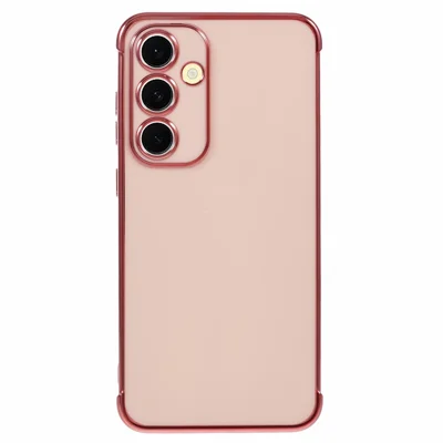 For Samsung Galaxy A14 4G / 5G Case Electroplated Frame TPU Soft Phone Cover - Pink