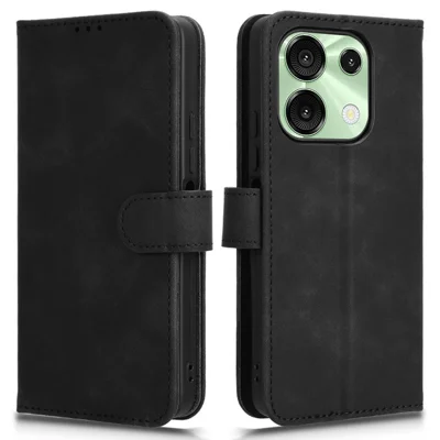 For Umidigi G9 5G Leather Case Skin-Feel Anti-Drop Wallet Flip Phone Cover - Black