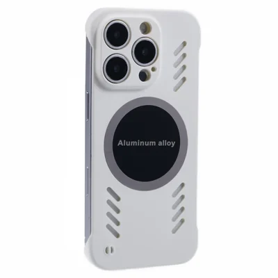 For iPhone 16 Pro Case Hard PC Frameless Heat Dissipation Phone Cover - White